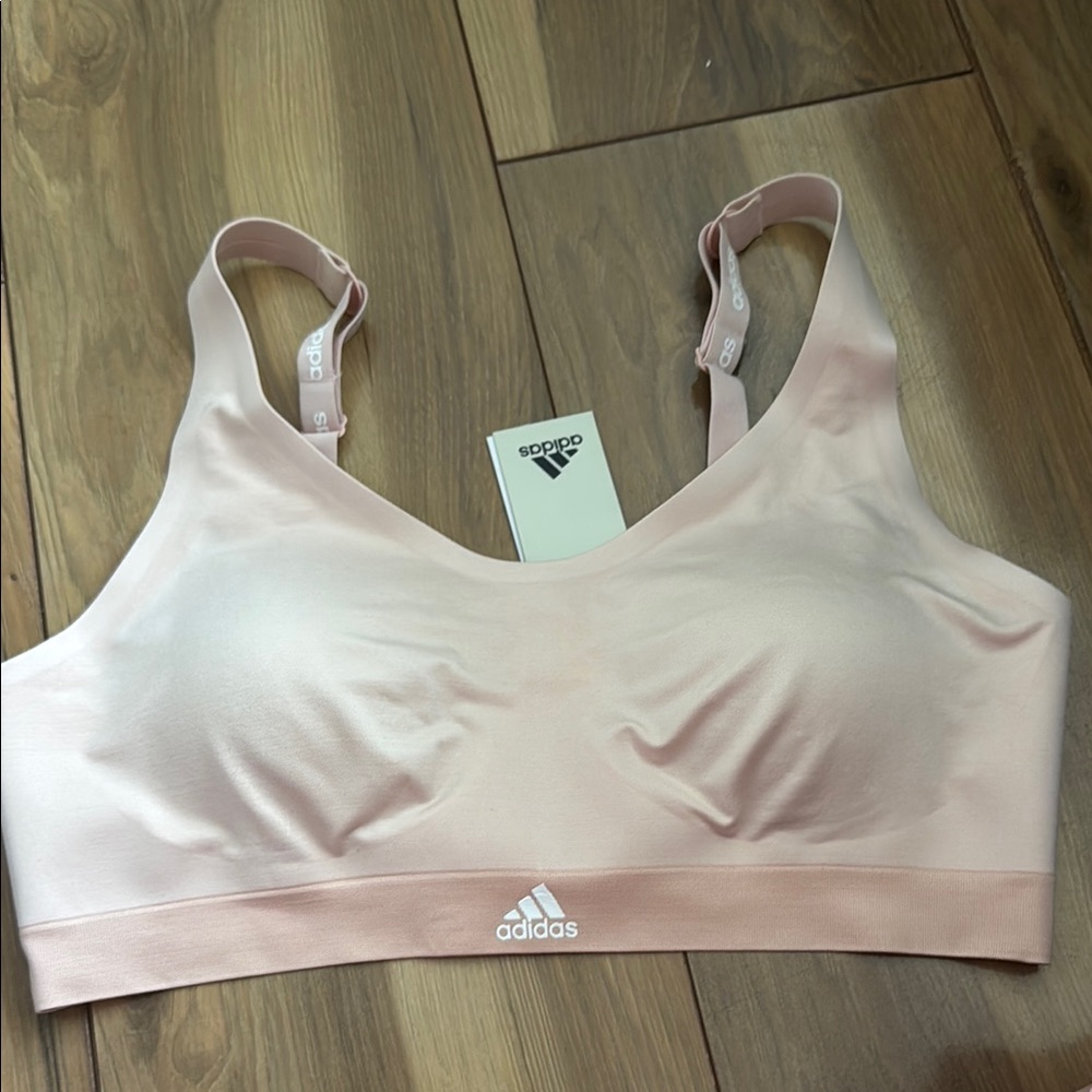 Adidas Pink Sports Bra Seamless Comfort